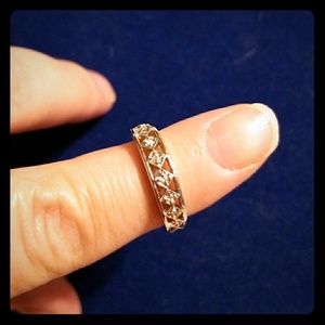 Sterling silver ring with accent stones